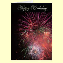 Happy Birthday Fireworks cards