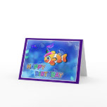 Happy Birthday Fish style 013 Greeting Cards