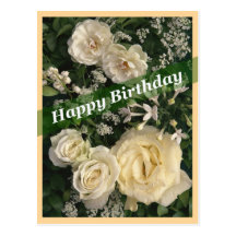 Happy Birthday Floral Post Cards