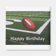 Happy Birthday Football Fanatic Refrigerator Magnet
