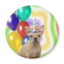 Happy Birthday French Bulldog magnet
