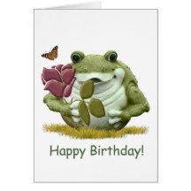 Happy Birthday Frog Greeting Card