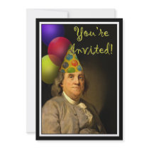 Happy Birthday  From Ben Franklin Invitation