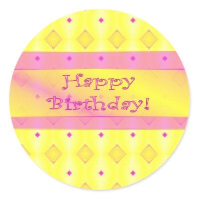 Happy Birthday Fun Round Stickers by sharpcreations