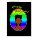 happy Birthday funky black girl Cards