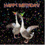 Happy Birthday Geese photo sculptures