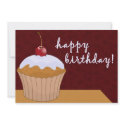 happy birthday : giant cupcake : invitations