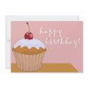 happy birthday : giant cupcake : invitations