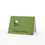 Happy Birthday Golf Ball Card
