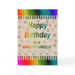 HAPPY BIRTHDAY Great Uncle Card