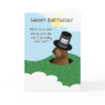 Happy Birthday Groundhog Day Feb 2nd Card