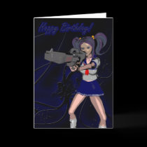 Happy Birthday Gun cards