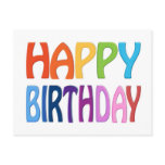Happy Birthday - Happy Colourful Greeting Post Cards