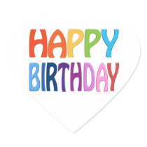 Happy Birthday - Happy Colourful Greeting Sticker