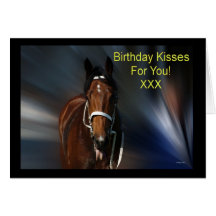 Happy Birthday Horse Birthday mare stallion foal Greeting Cards
