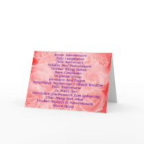 Happy Birthday in 16 languages Card