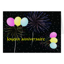 Happy birthday in French Card