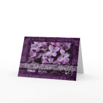 Happy Birthday in German Lilac Blossoms Card