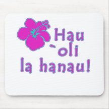 Happy Birthday In Hawaiian Mouse Pads