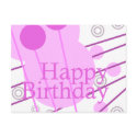 Happy Birthday in Pink Postcard