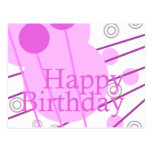 Happy Birthday in Pink Postcard