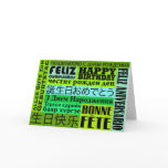 Happy Birthday International Style cards