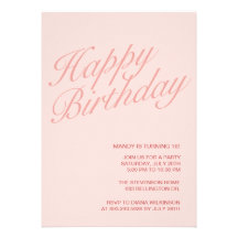 Happy Birthday Invitations