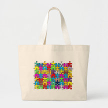 Happy birthday jigsaw bag