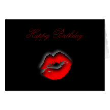 Happy Birthday kiss lips romantic Birthday Greeting Cards