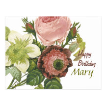 Happy Birthday Mary CC0129 Postcard
