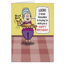 Happy Birthday - Message From the Cat Card