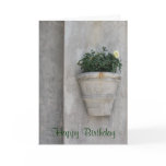 Happy Birthday modern flower Card