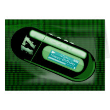 Happy Birthday MP3 type of player Card