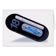 Happy Birthday MP3 type of player Greeting Cards