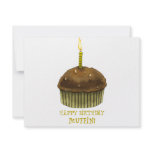 Happy Birthday Muffin Personalized Invitations