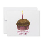 Happy Birthday Muffin Personalized Announcement