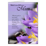 Happy Birthday Mum card with purple crocus