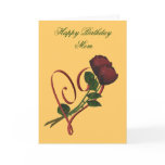Happy Birthday Mum Red Roses Heart Card