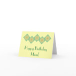 Happy Birthday Mum! Yellow & Green Flower Notecard