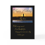 Happy Birthday My Love Sunset Couple cards