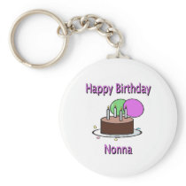 Happy Birthday Nonna Italian Grandma Birthday Desi Keychains