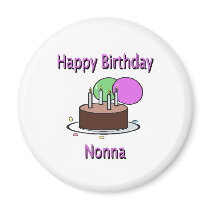 Happy Birthday Nonna Italian Grandma Birthday Desi Refrigerator Magnet