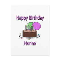 Happy Birthday Nonna Italian Grandma Birthday Desi Postcard