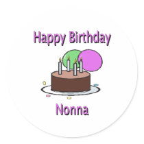Happy Birthday Nonna Italian Grandma Birthday Desi Round Sticker