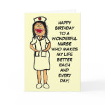 Happy Birthday Nurse Cartoon cards