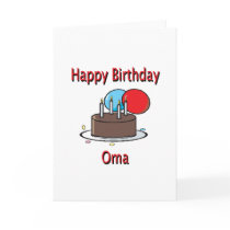 Happy Birthday Oma German Grandma Birthday Design Cards