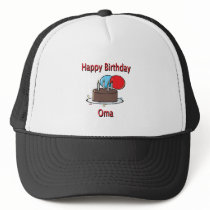 Happy Birthday Oma German Grandma Birthday Design Mesh Hat