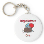 Happy Birthday Oma German Grandma Birthday Design keychains
