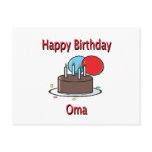 Happy Birthday Oma German Grandma Birthday Design Post Card