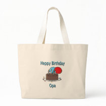 Happy Birthday Opa German Grandpa Birthday Design Canvas Bags